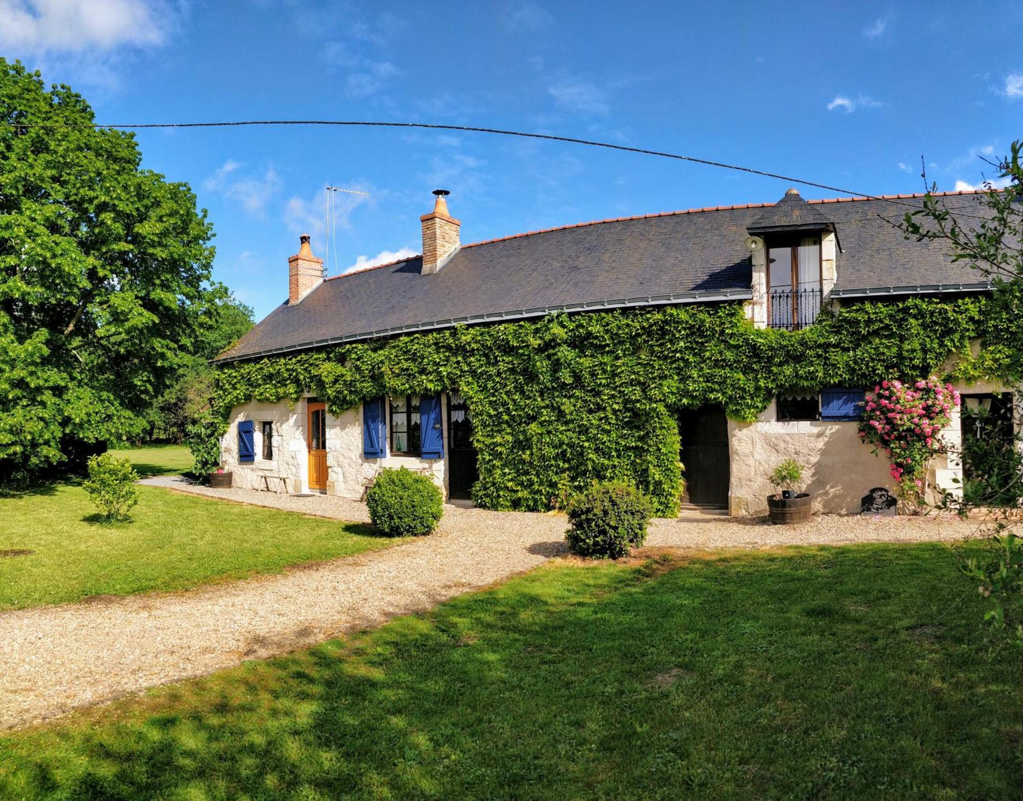 Traditional Longere Farmhouse At La Fortinerie Mouliherne Eksteriør bilde